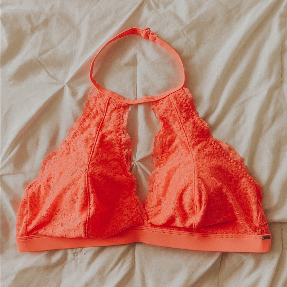 vs pink neon pink swim/bikini top